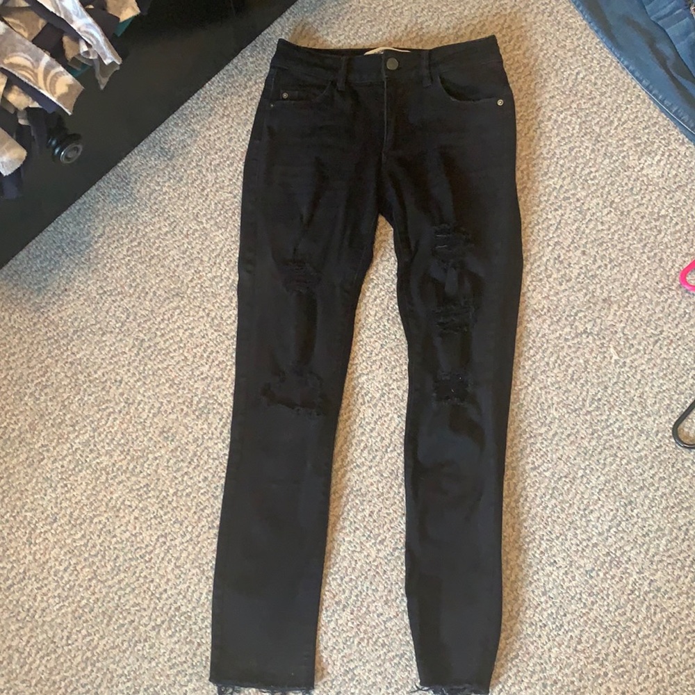 Black ripped jeans